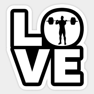 Love Weightlifting Gift For Weightlifters Sticker